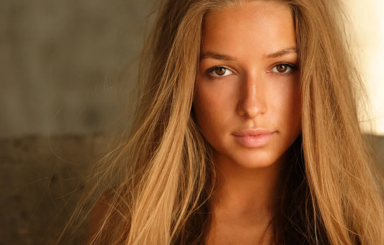 Photo wallpaper look, lips, brown-eyed, Met-Art, Darina