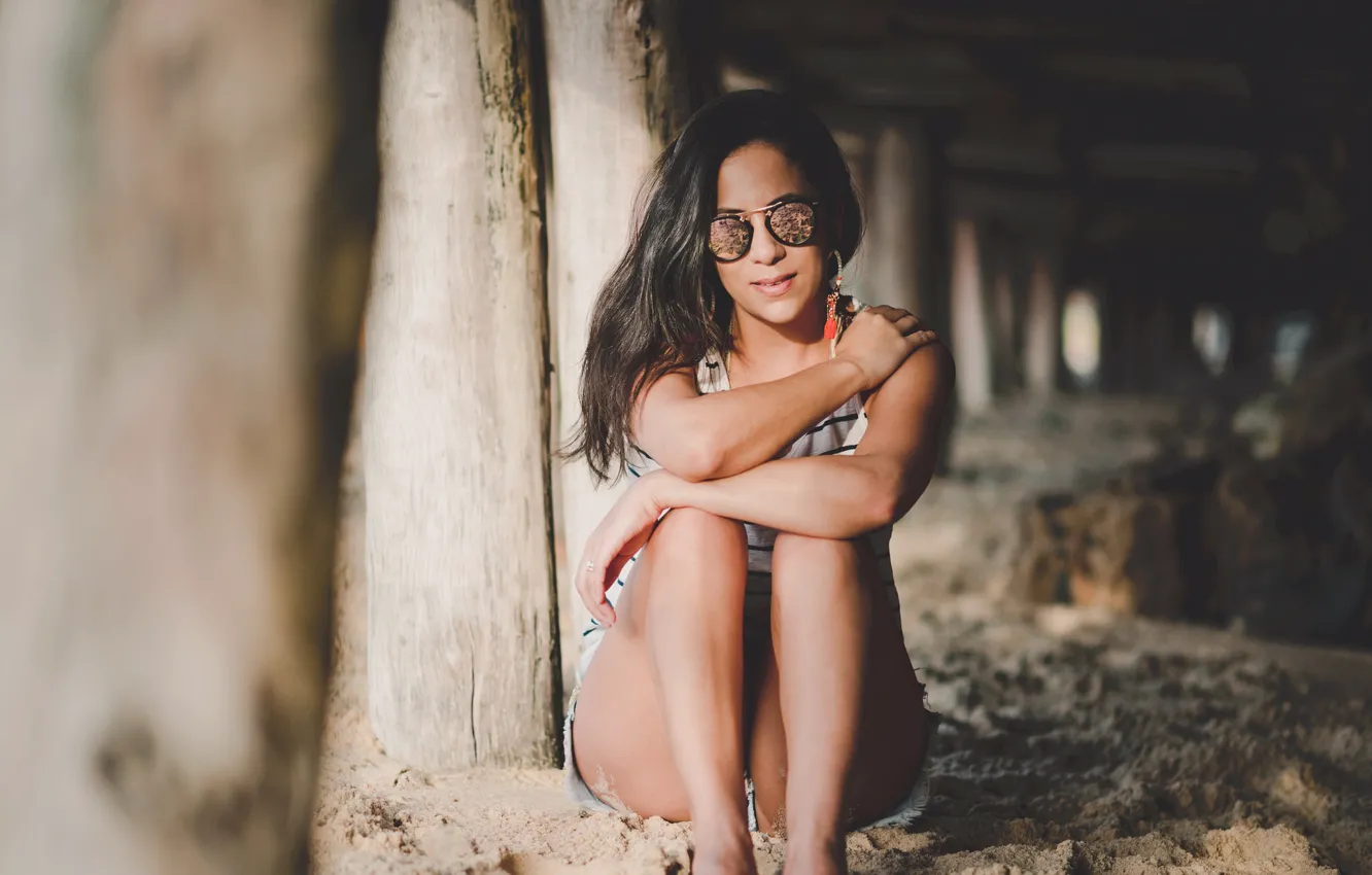 Photo wallpaper summer, girl, glasses