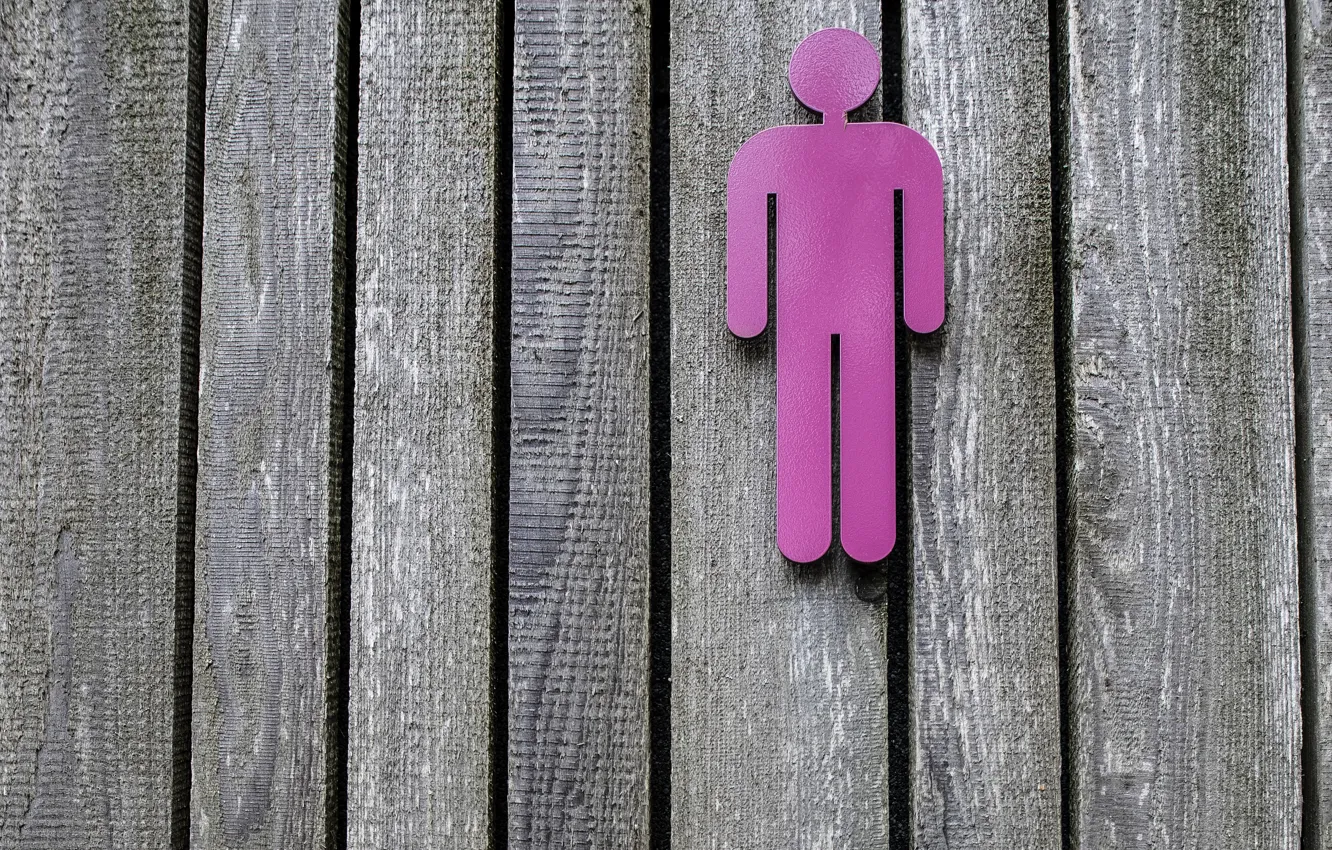 Photo wallpaper trees, Board, wooden, figures