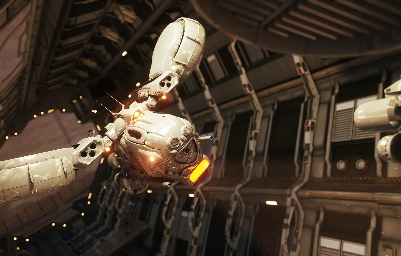 Photo wallpaper the tunnel, camera, Flight Centre