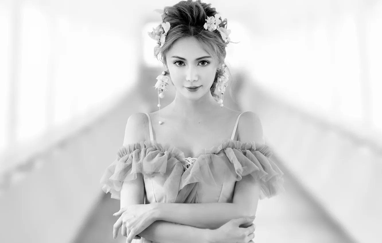Photo wallpaper girl, portrait, Memi