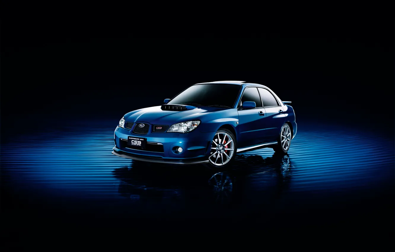 Photo wallpaper Subaru, Impreza, WRX, black background, Subaru, Impreza