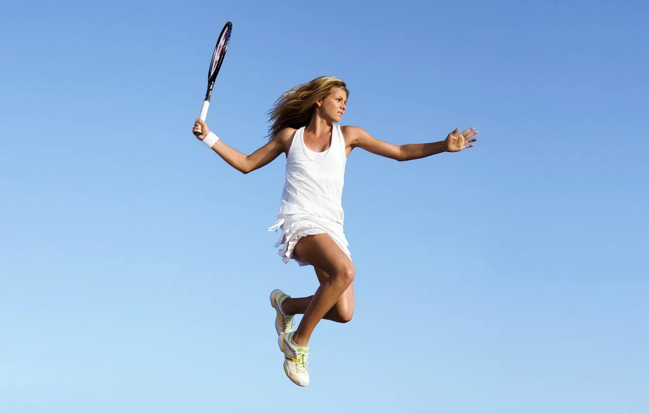 Photo wallpaper jump, tennis, Maria Kirilenko
