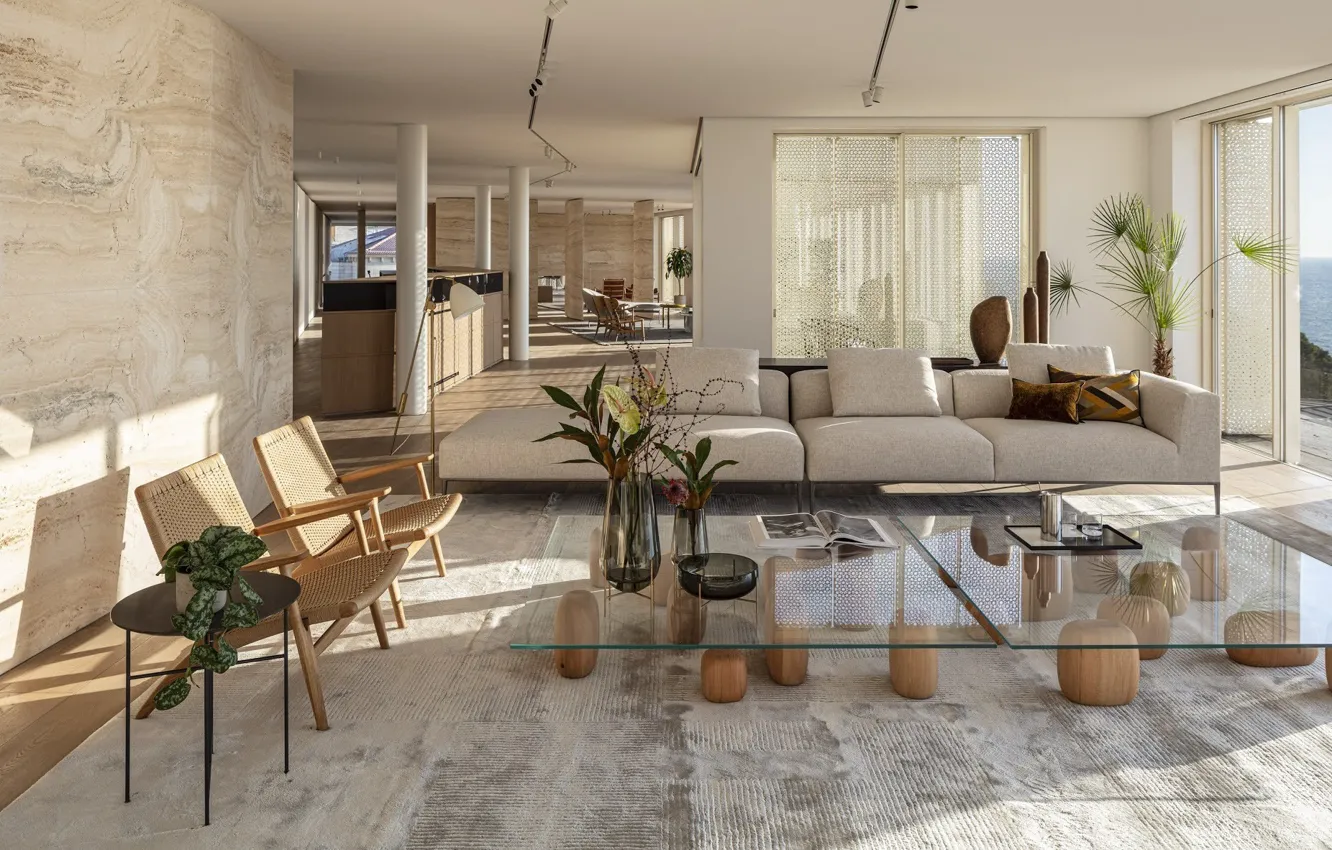 Photo wallpaper Area, style, interior, Couch, ch25 in Chic & Soul, dining room, living room, kitchen