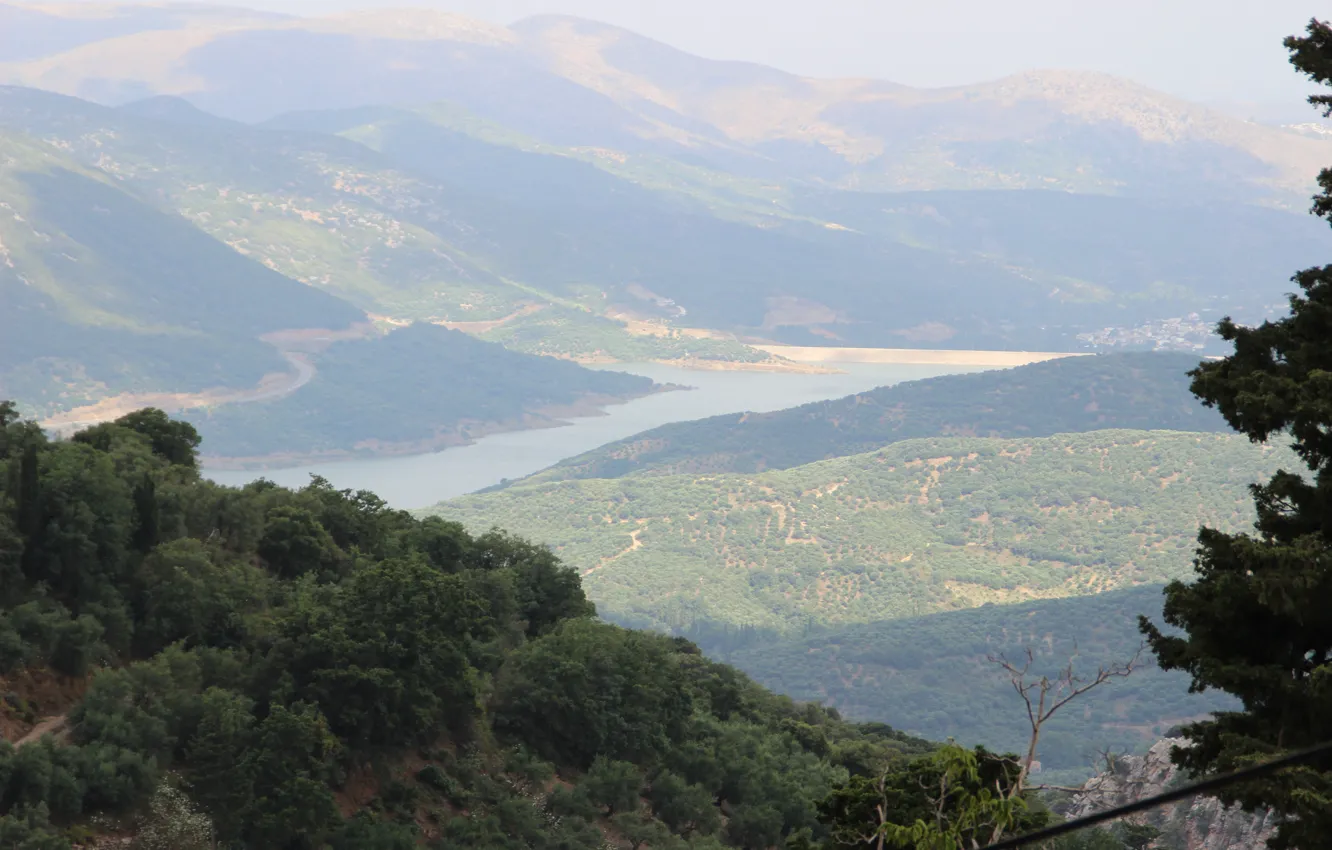 Photo wallpaper mountains, Greece, Crete