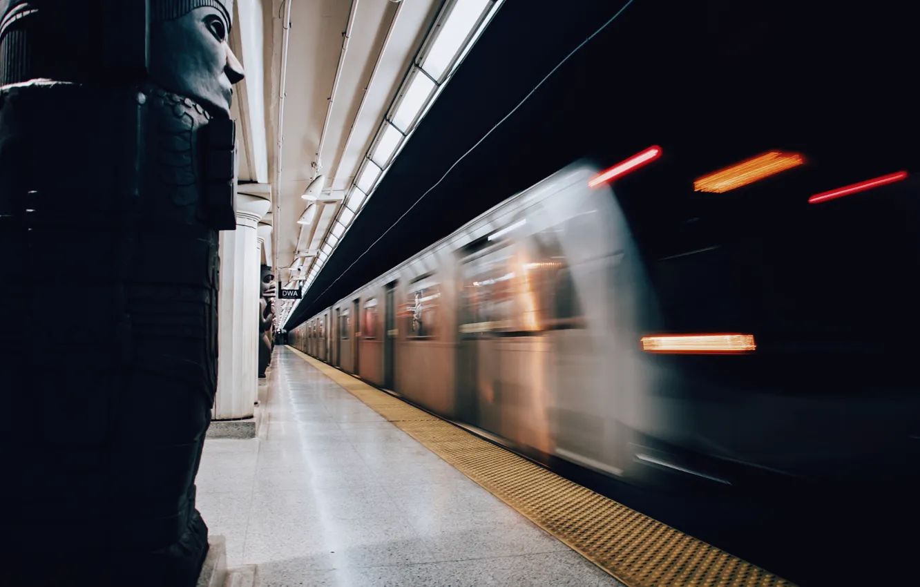 Photo wallpaper city, the city, metro, Metro