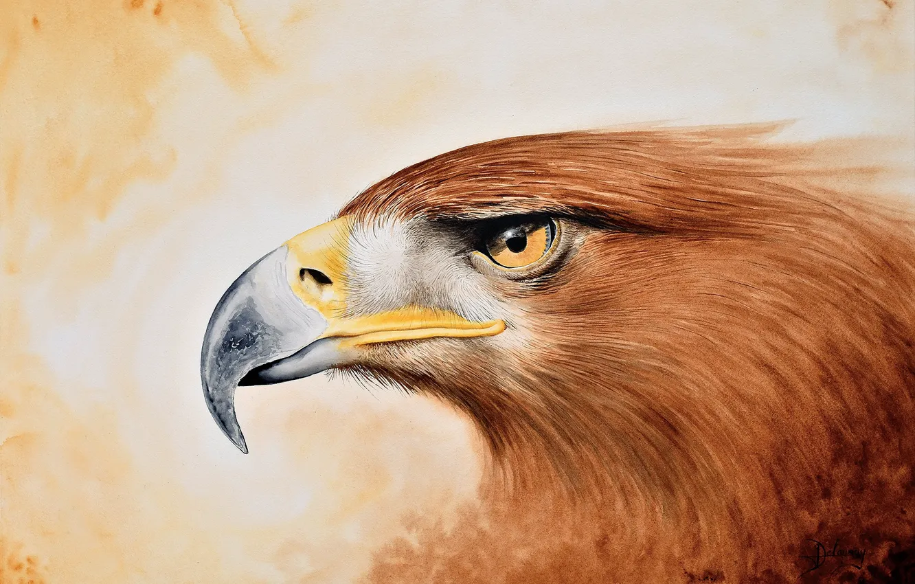 Photo wallpaper figure, portrait, eagle
