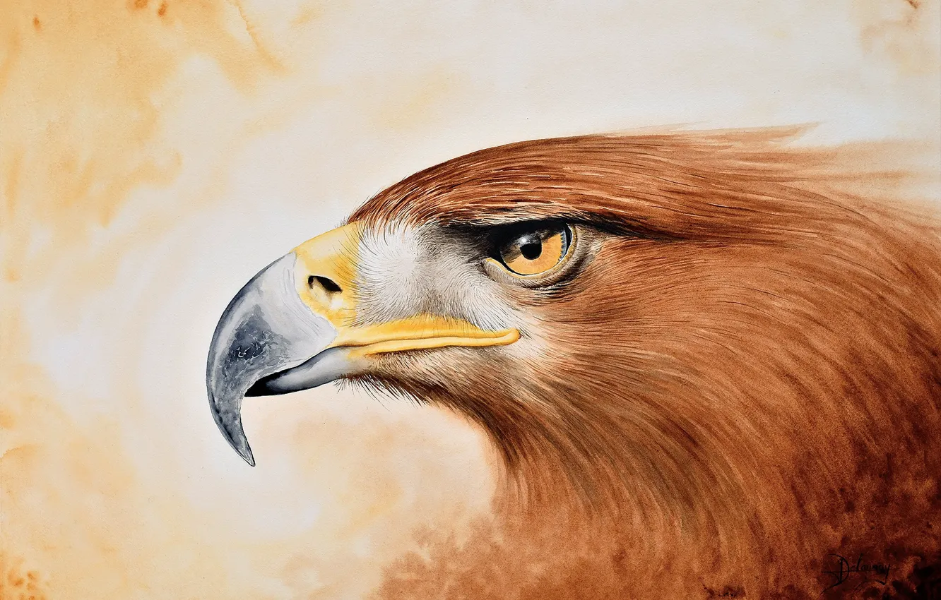 Photo wallpaper eagle, figure, portrait