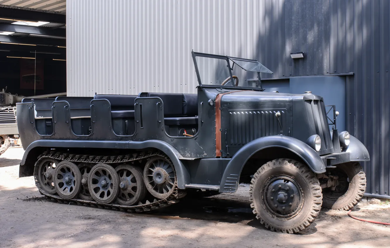 Photo wallpaper tractor, artillery, half-track, Sd Kfz 6
