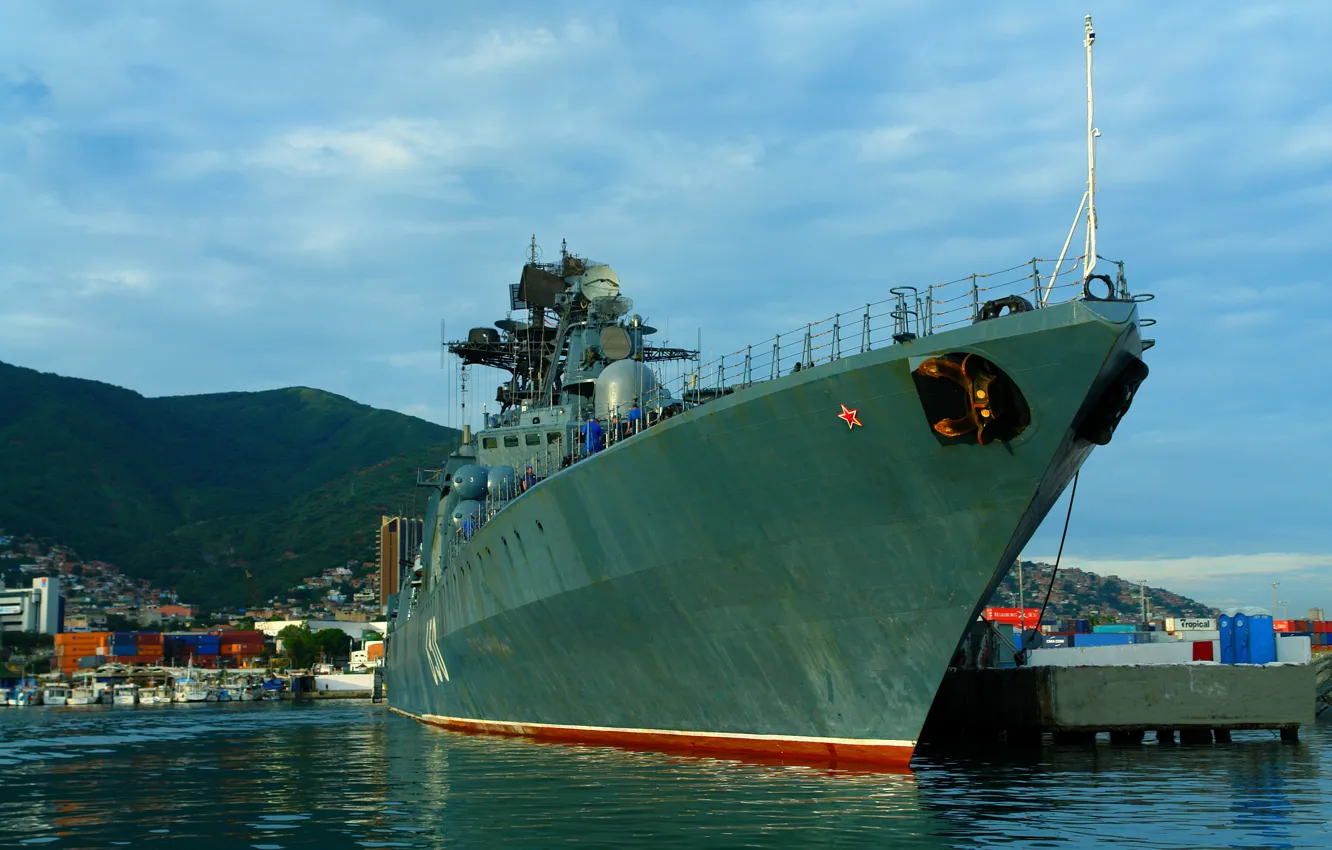 Photo wallpaper port, Admiral Chabanenko, visit