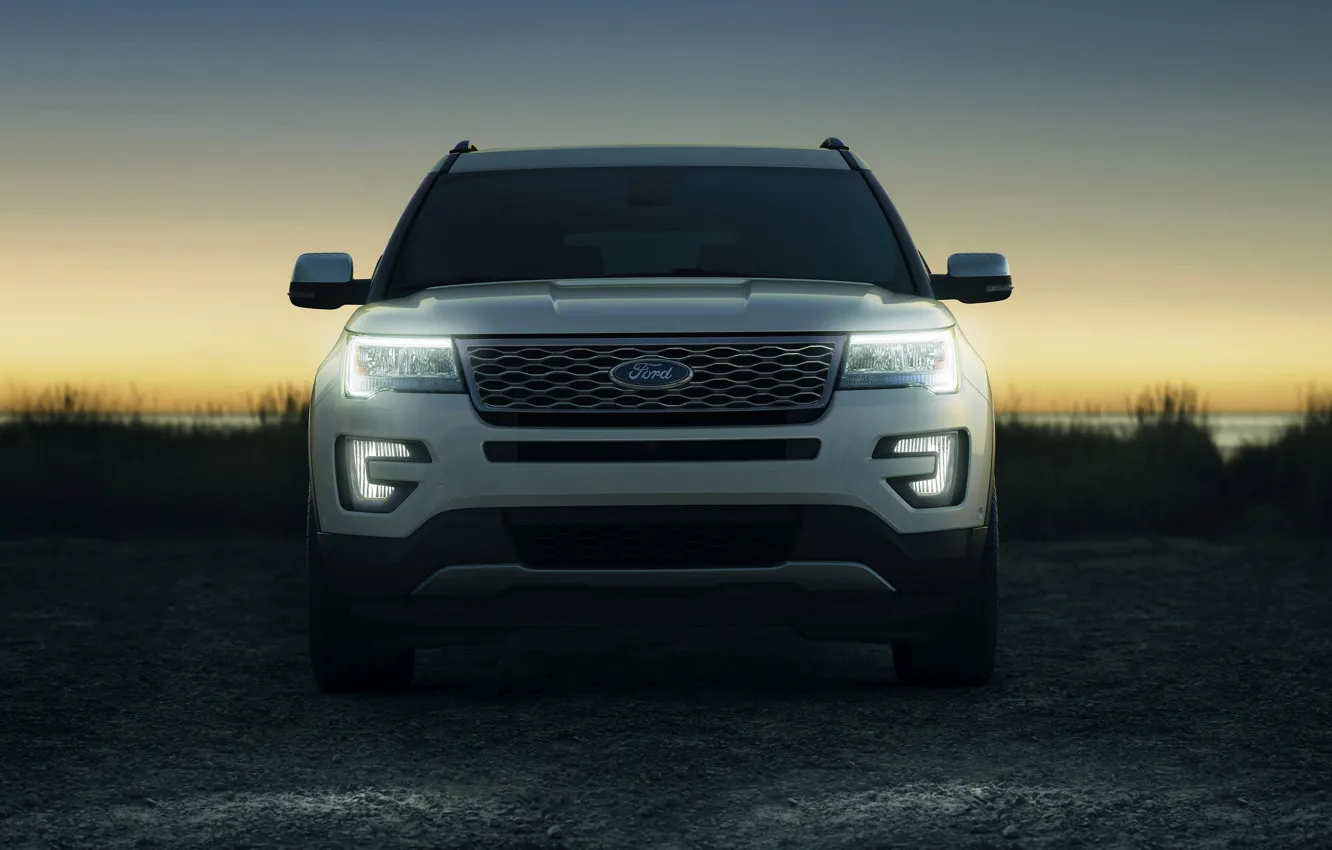 Photo wallpaper Ford, front view, SUV, Explorer, 2016