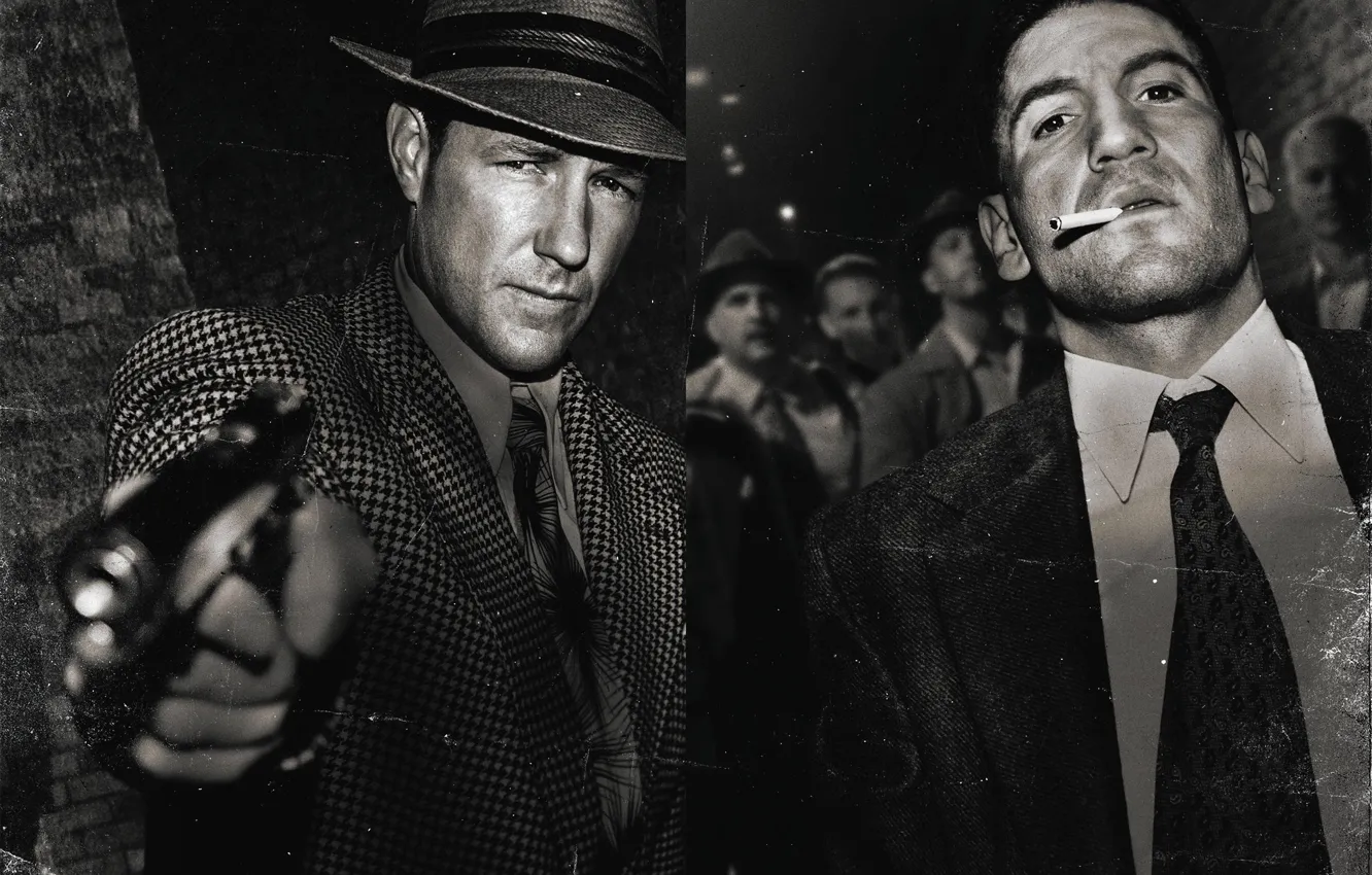 Photo wallpaper photo, weapons, gangster, City of gangsters, Mob City, Jon Bernthal, Edward Burns, John Bernthal