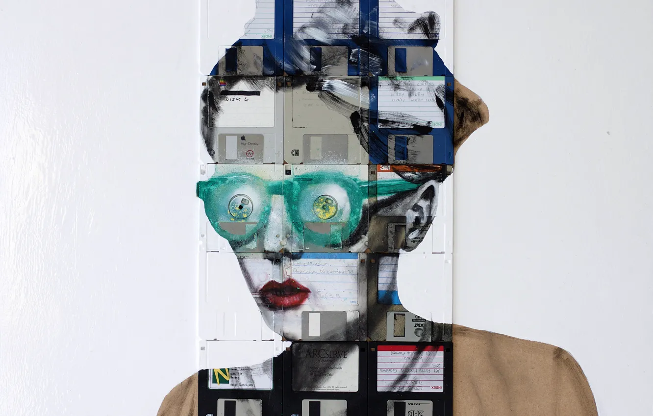 Photo wallpaper Nick Gentry, LEFT TO MY OWN DEVICES, green glasses