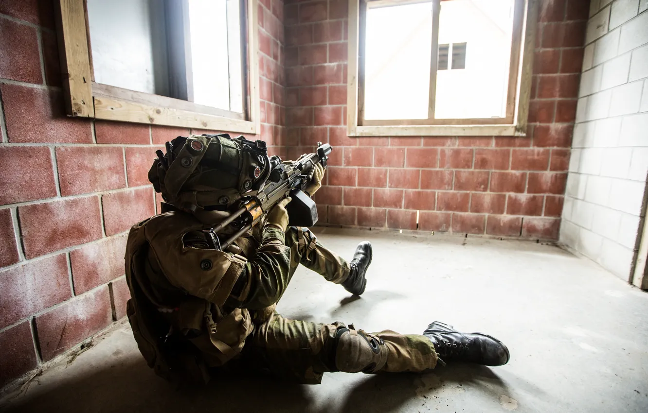 Photo wallpaper weapons, soldiers, Norwegian Army