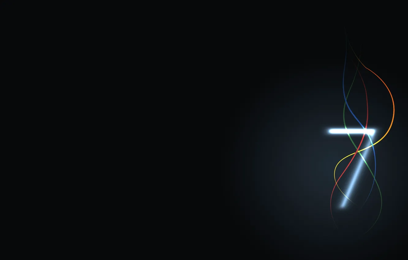 Photo wallpaper minimalism, seven, windows, black background, seven