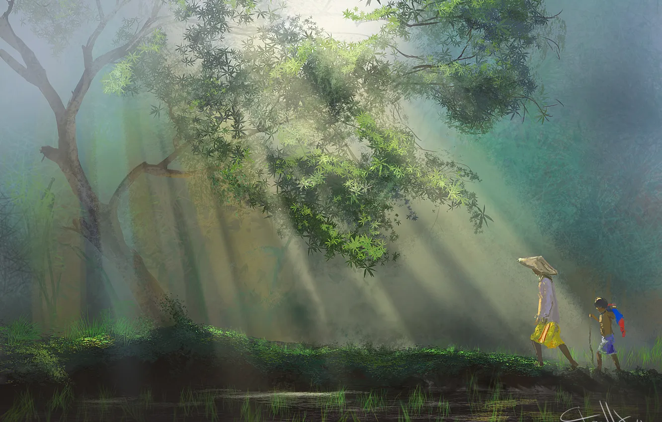 Photo wallpaper forest, art, Thailand, Thailand