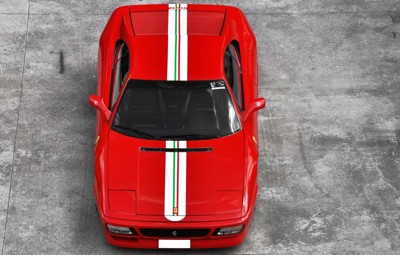 Photo wallpaper Ferrari, red, Italia, 355