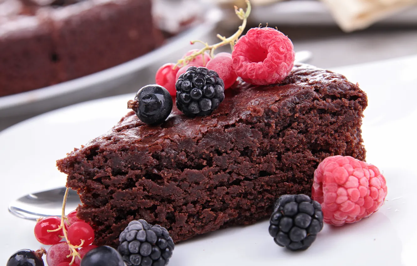 Photo wallpaper raspberry, food, cake, cake, cake, dessert, food, sweet