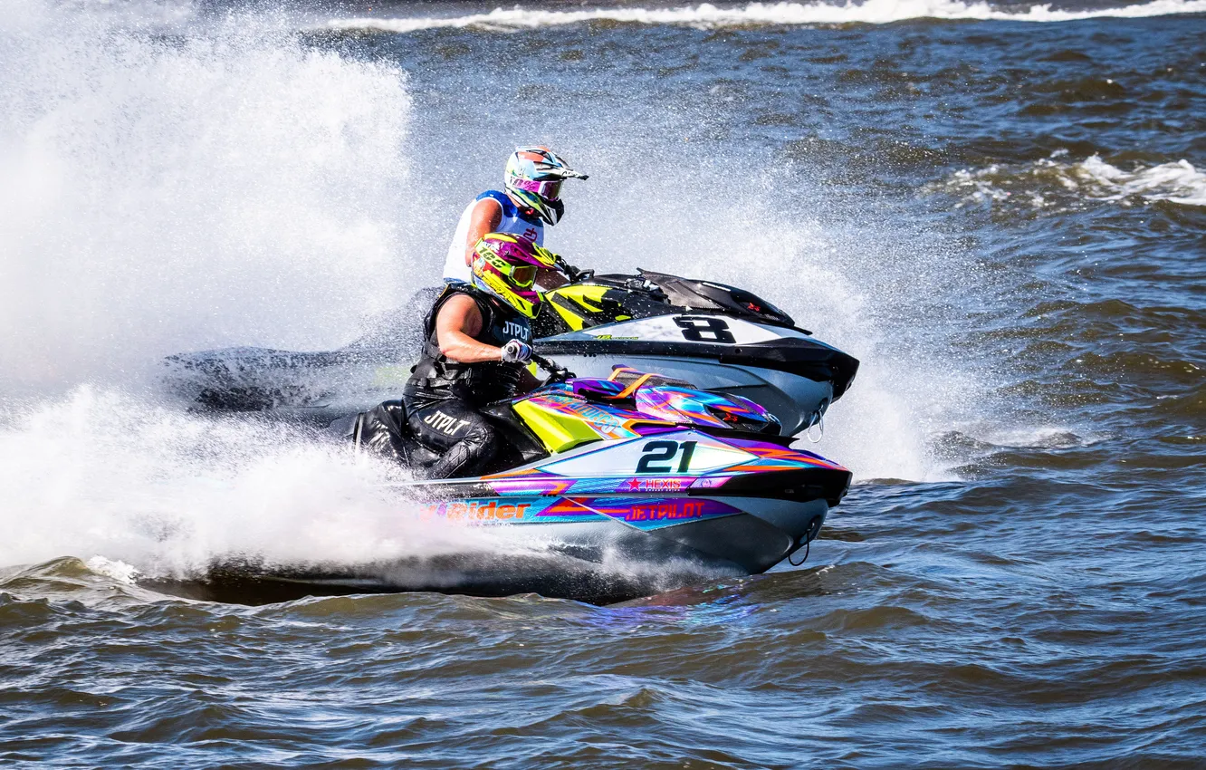 Photo wallpaper speed, boats, races