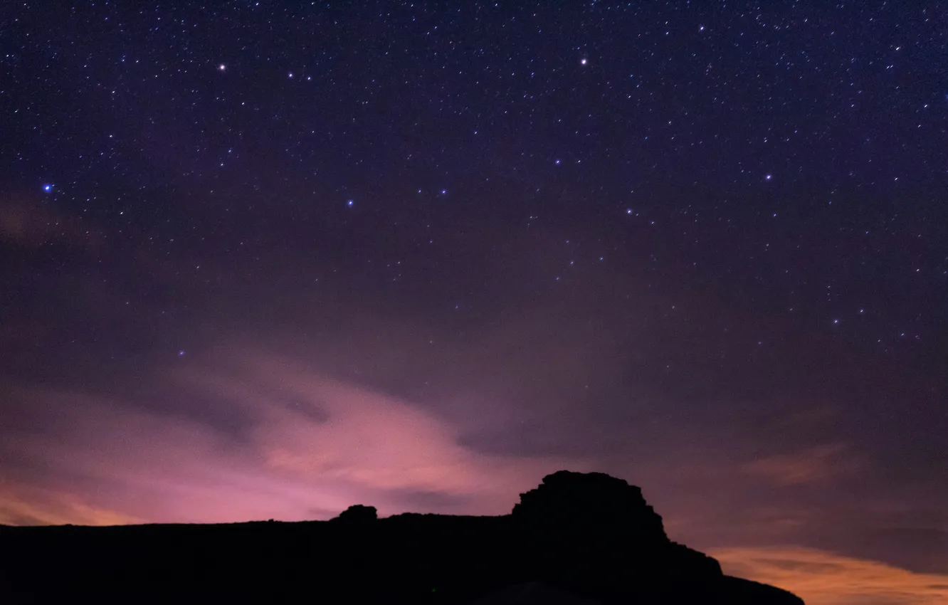Photo wallpaper the sky, stars, clouds, night, nature, USA, USA, Paige Weber