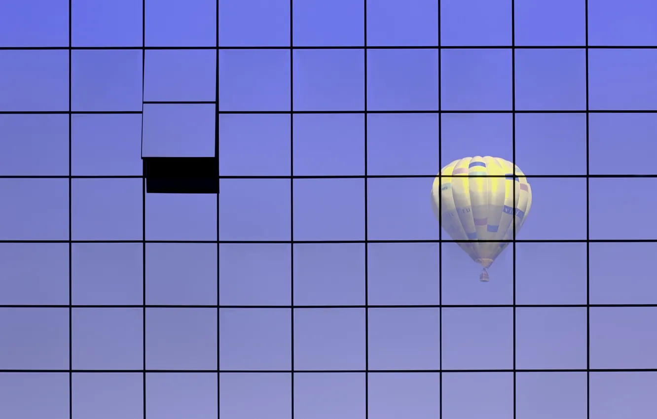 Photo wallpaper glass, balloon, wall