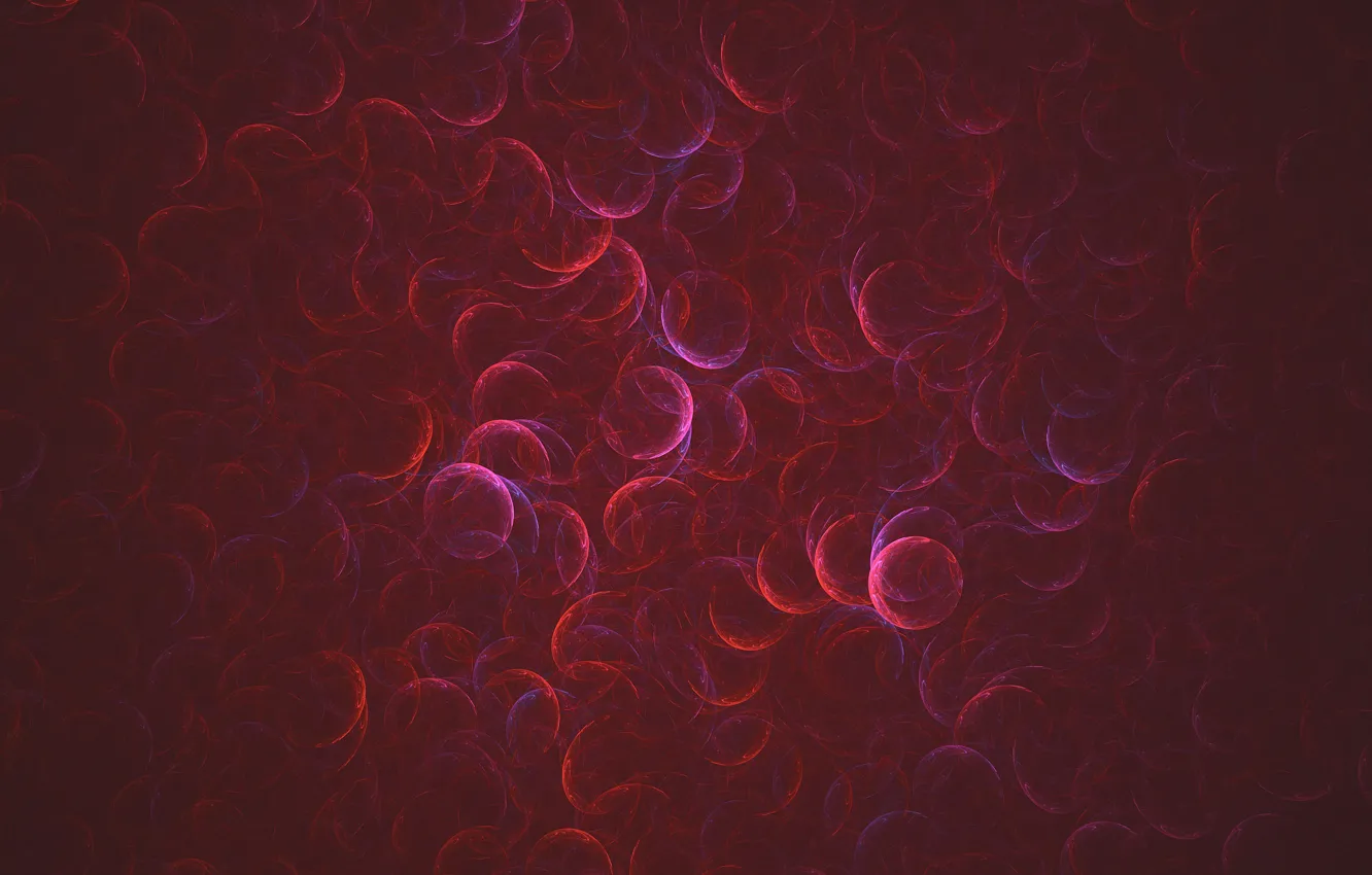 Photo wallpaper balls, red, bubbles, fantasy, magic, blood, dark, people