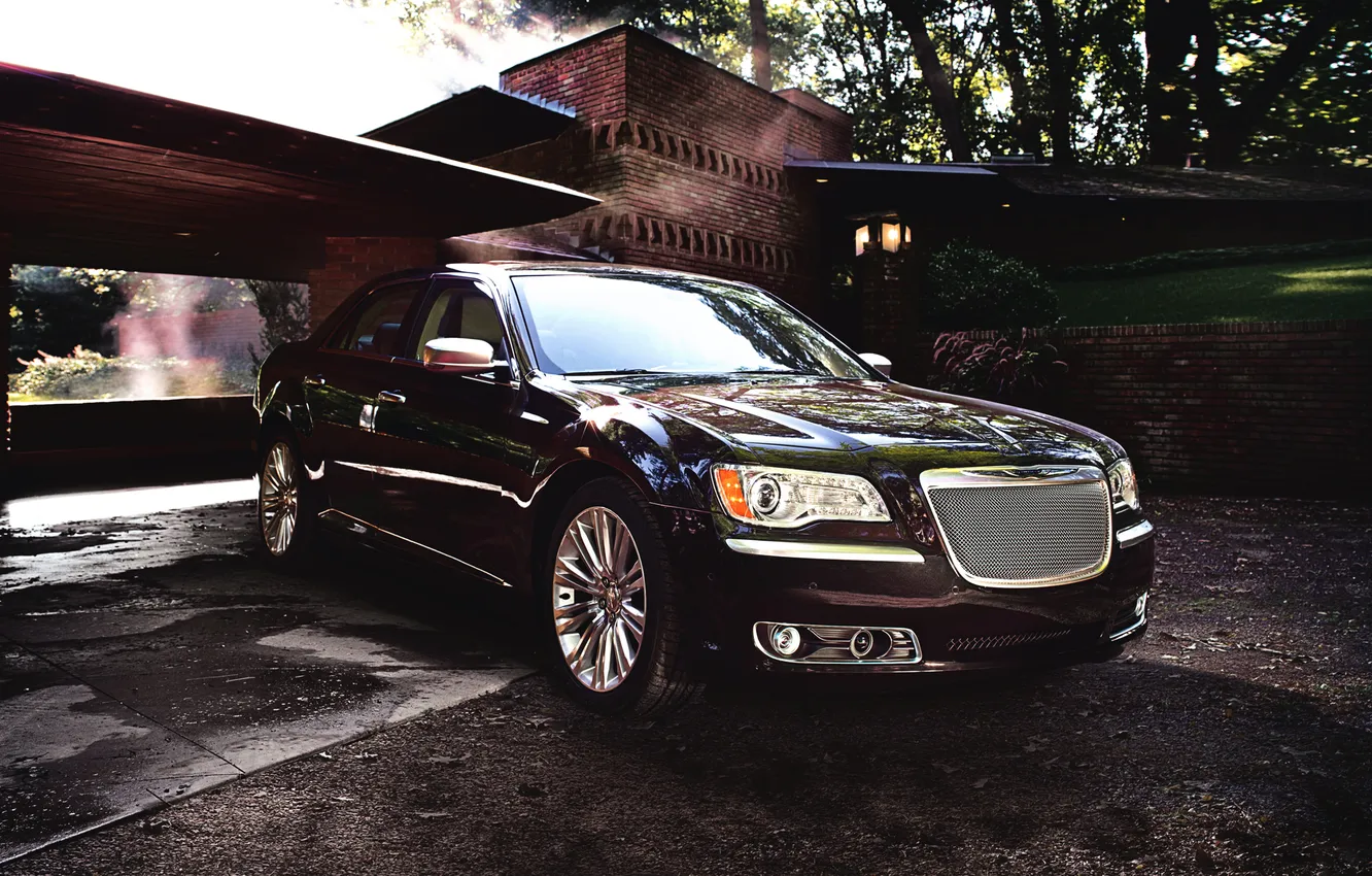 Photo wallpaper auto, lights, Chrysler, grille, The hood, sedan, the front, 300