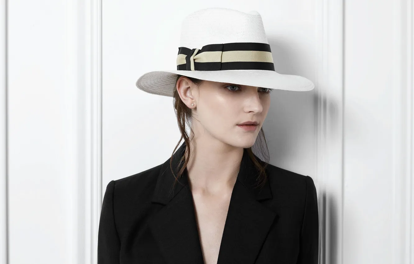 Photo wallpaper style, model, hat, fashion