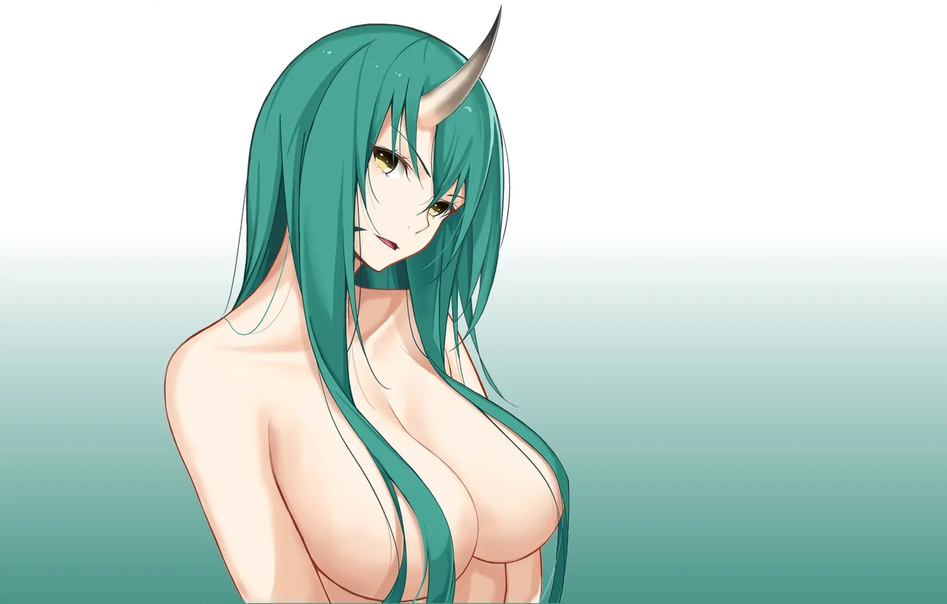 Photo wallpaper girl, hot, sexy, boobs, anime, pretty, breasts, babe