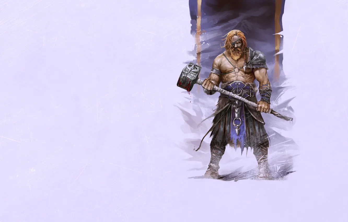 Photo wallpaper armor, hammer, headband, beard, Viking, The Vikings