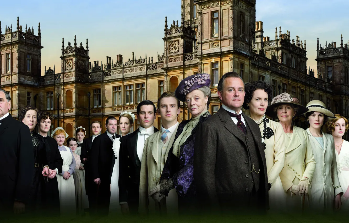 Photo wallpaper collage, the series, actors, drama, characters, Downton Abbey