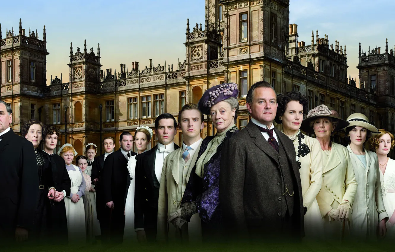 Photo wallpaper collage, actor, the series, drama, characters, Downton Abbey