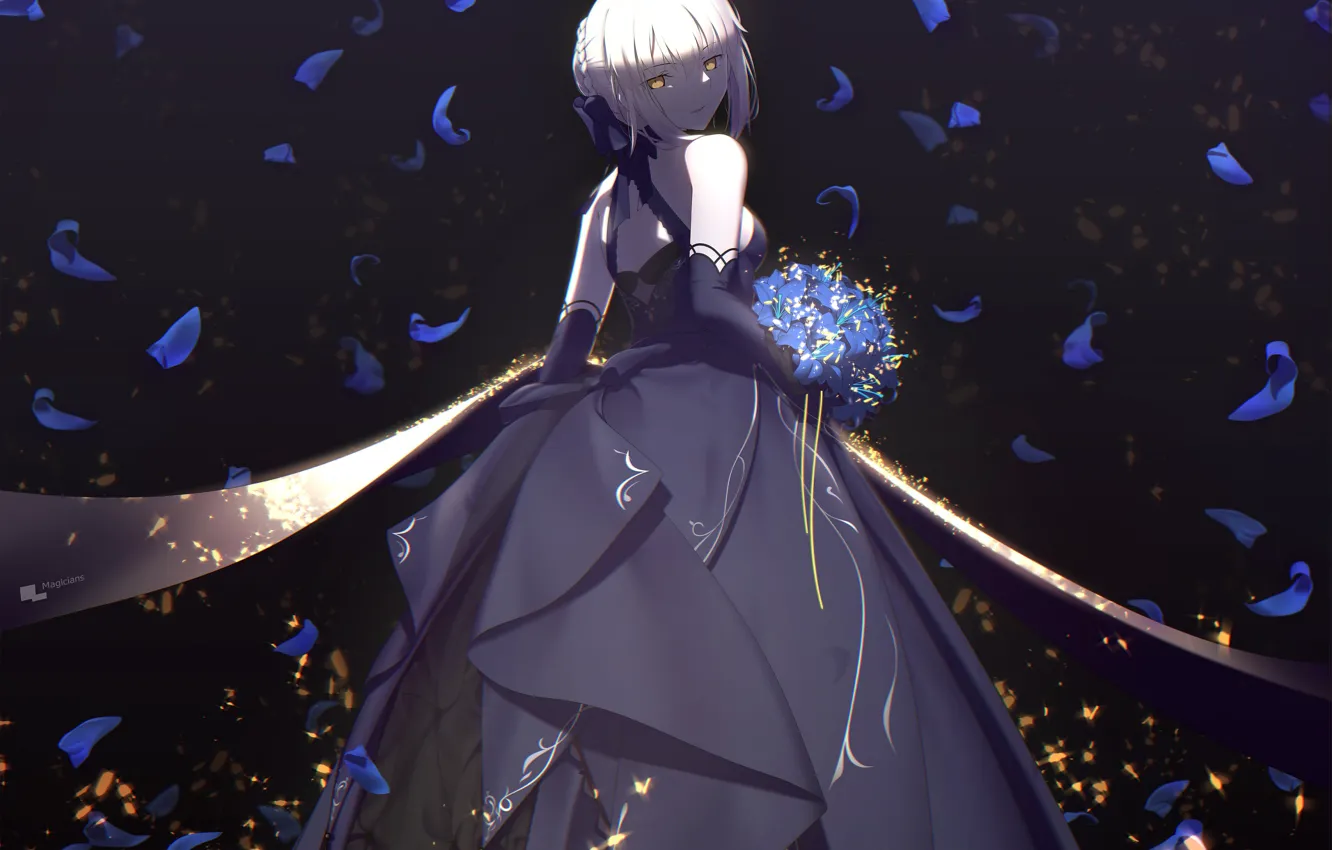 Photo wallpaper girl, roses, the saber, Saber Age, Fate / Grand Order, The destiny of a great …