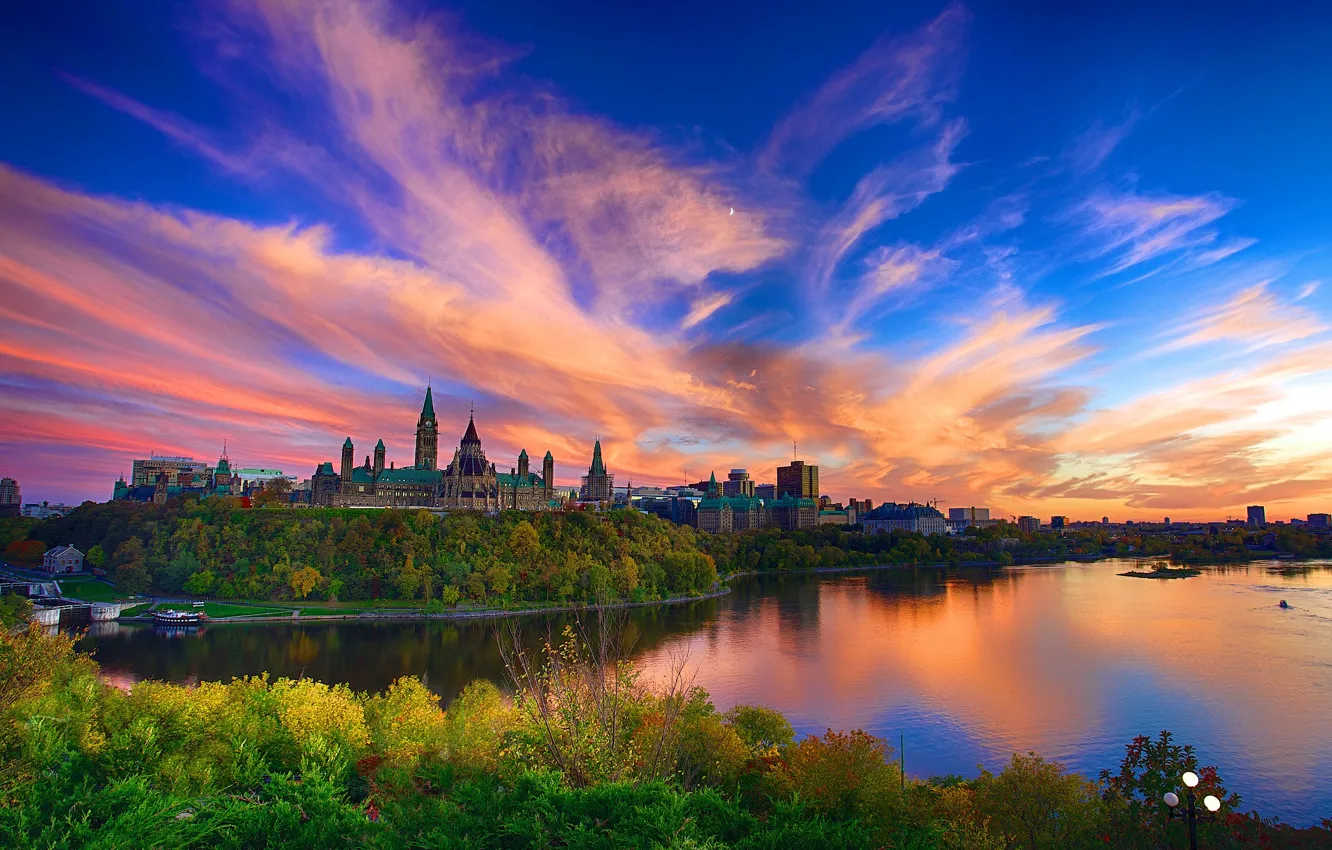 Photo wallpaper landscape, Canada, Parliament Hill, Parliament hill