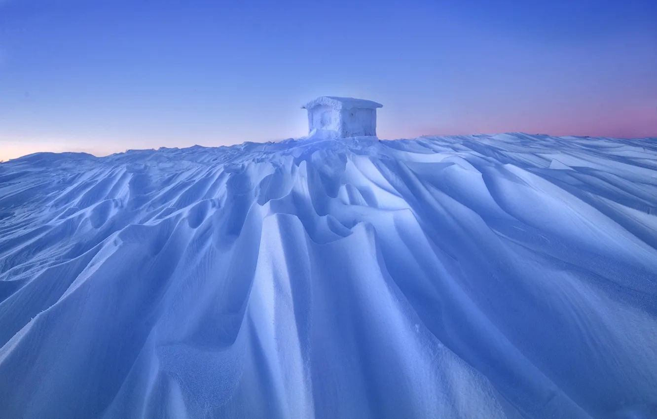 Photo wallpaper winter, snow, hut, the snow, house, Andrey Bazanov