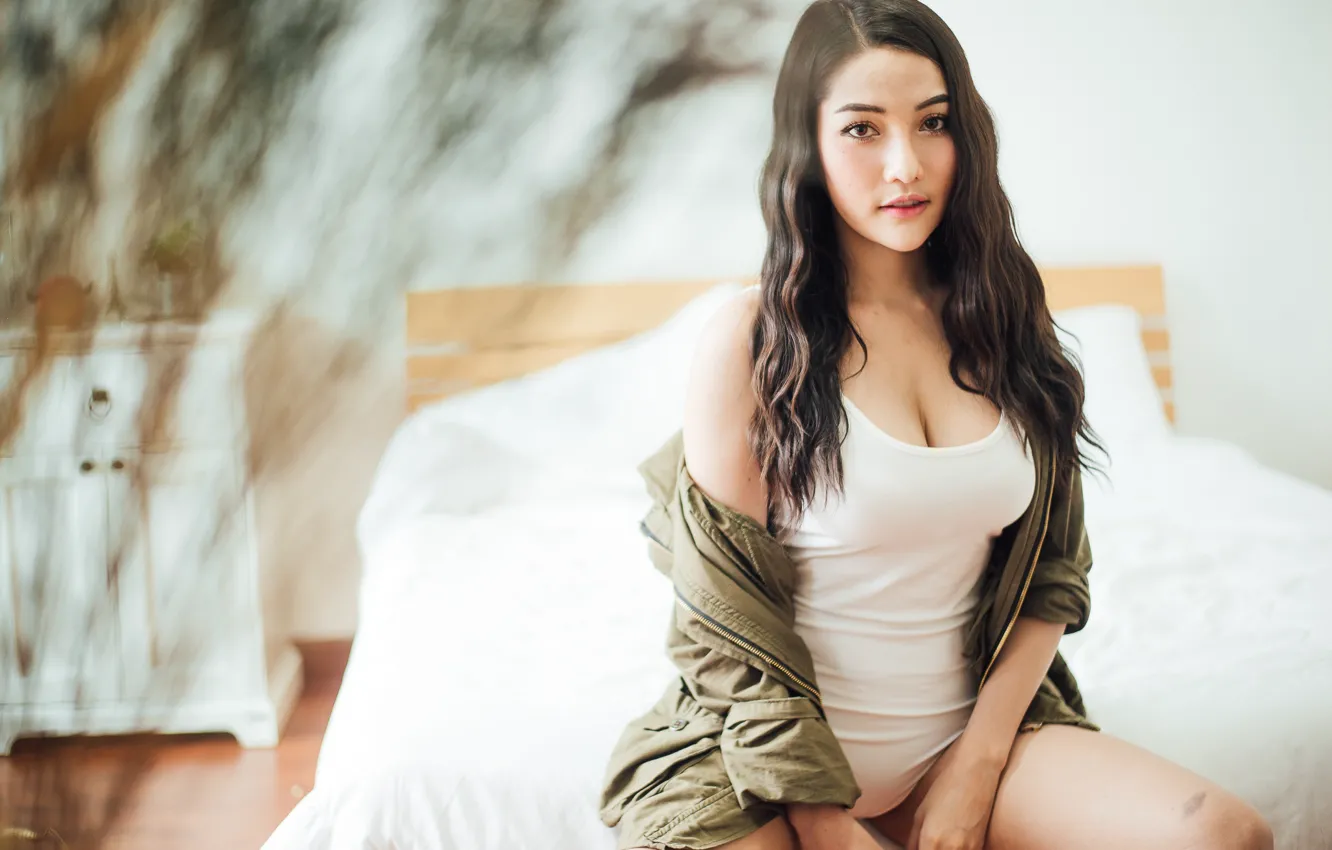 Photo wallpaper figure, face, body, background, Asian