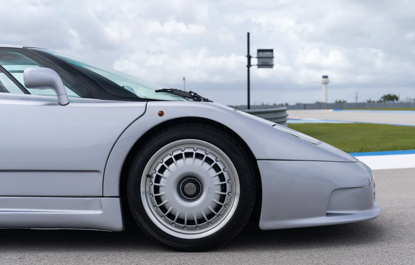 Photo wallpaper wheel, Bugatti, side view, Bugatti EB110 GT, EB 110