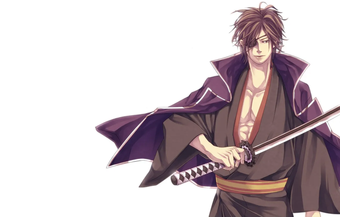 Photo wallpaper sword, katana, male, guy, Sengoku Basara, The Era Of Unrest