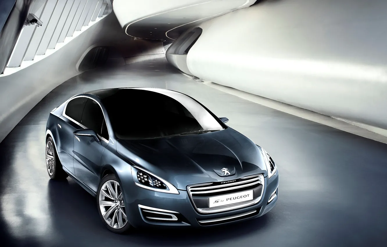 Photo wallpaper machine, wheel, Peugeot 508