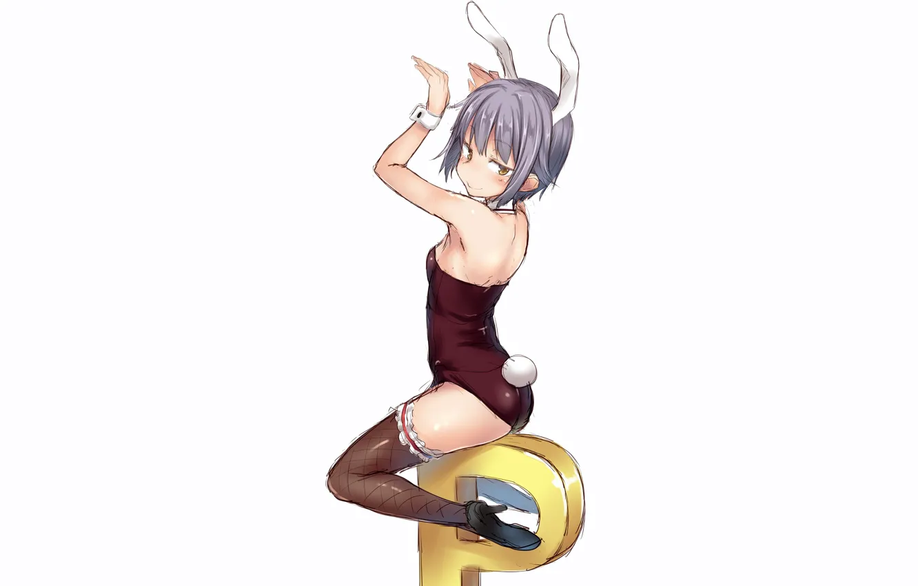 Photo wallpaper girl, sexy, ass, cleavage, thighhighs, legs, boobs, anime