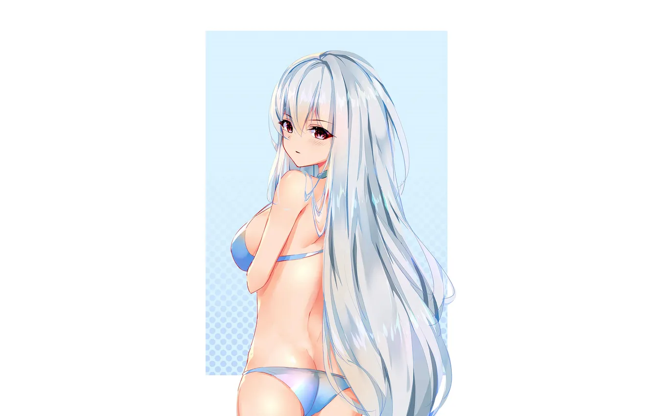 Photo wallpaper girl, sexy, ass, long hair, anime, beautiful, pretty, butt