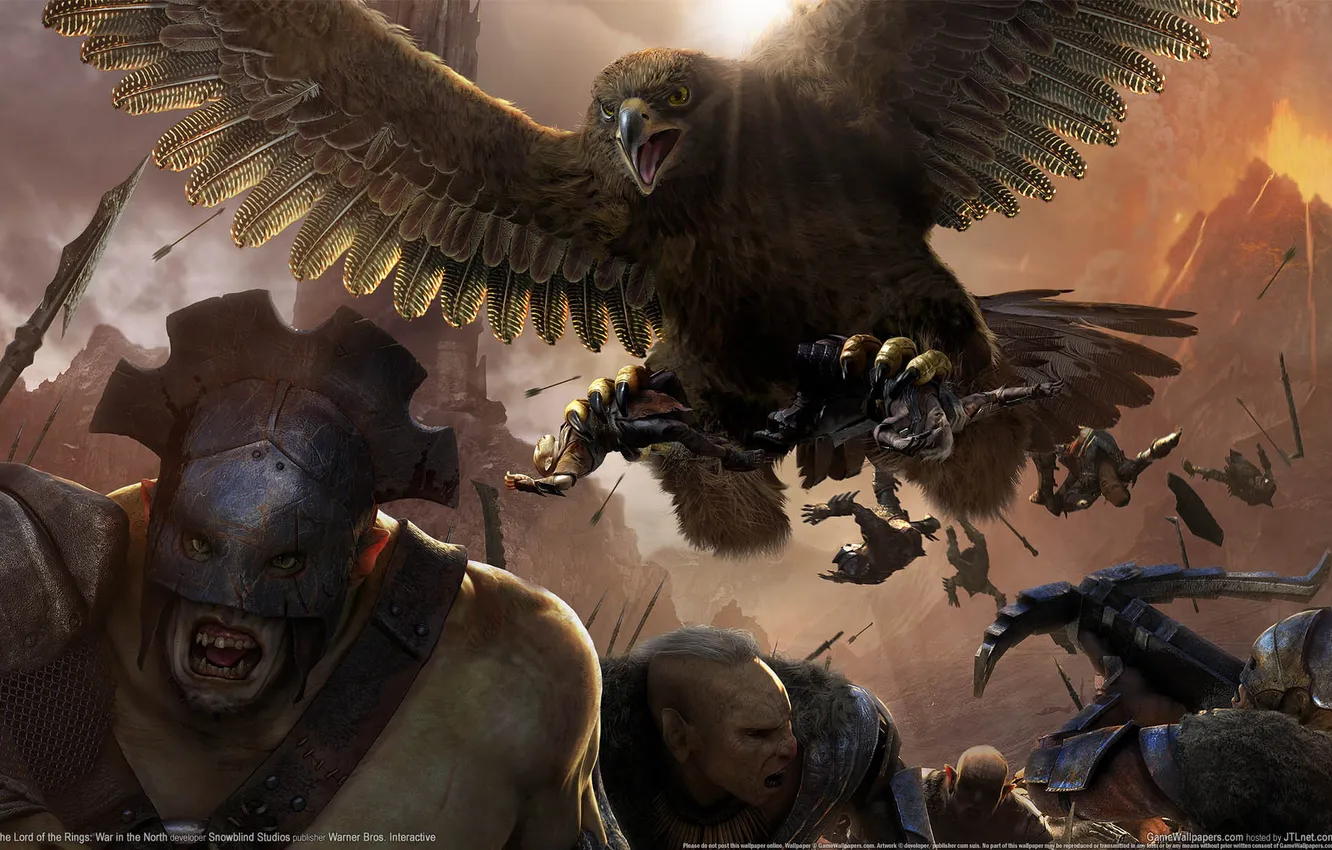 Photo wallpaper horror, eagle, The Lord of the Rings, War in the North