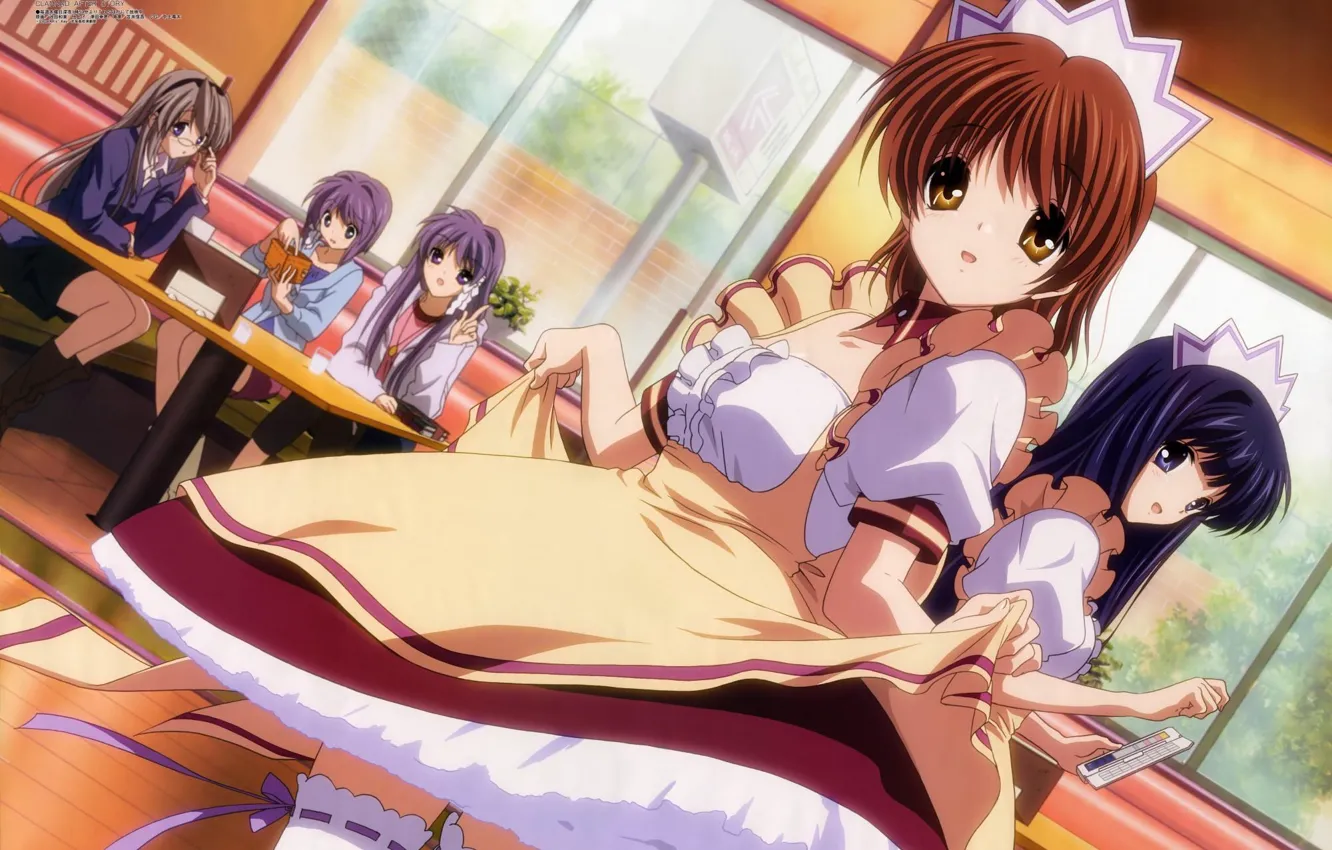 Photo wallpaper clannad, Clannad, Nagisa Furukawa, girls. the waitress
