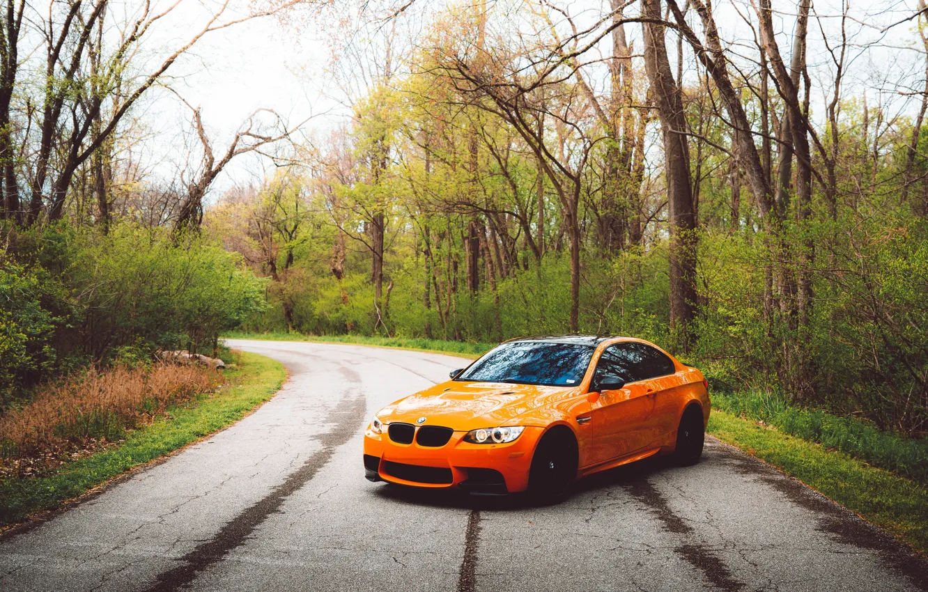 Photo wallpaper E92, Lime Rock Park Edition, M3, Turn