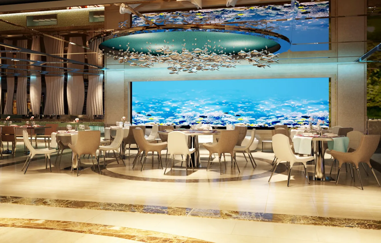 Photo wallpaper design, style, interior, restaurant, the hotel, Pattaya, grand resort spa