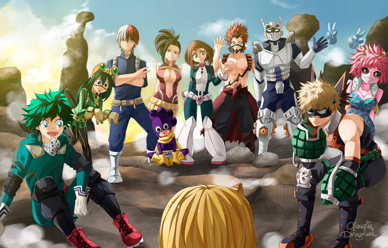 Photo wallpaper anime, hero, manga, powerful, strong, uniform, yuusha, seifuku