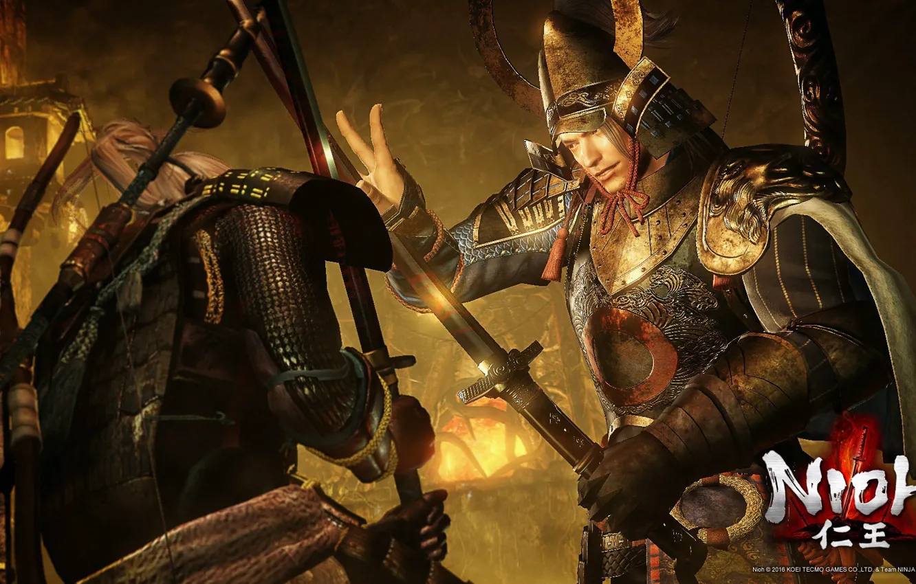 Photo wallpaper sword, game, armor, katana, fight, ken, blade, samurai