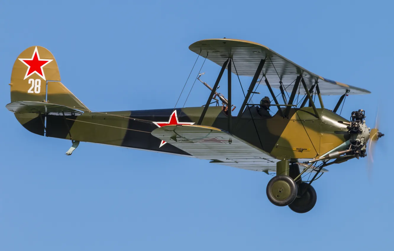 Photo wallpaper multipurpose, Polikarpov, biplane, Po-2