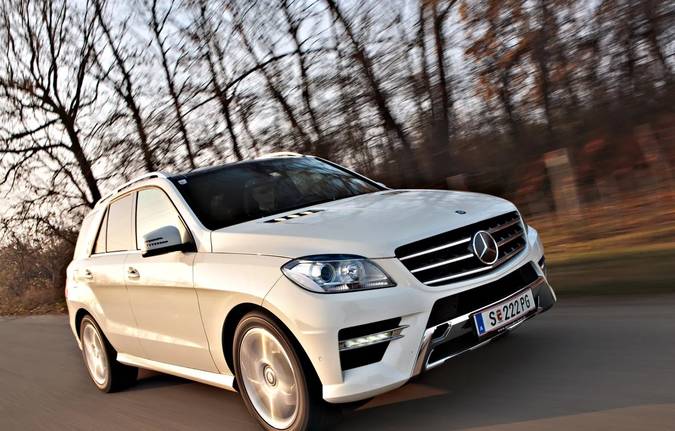 Photo wallpaper white, Mercedes-Benz, jeep, Mercedes, AMG, the front, crossover, AMG