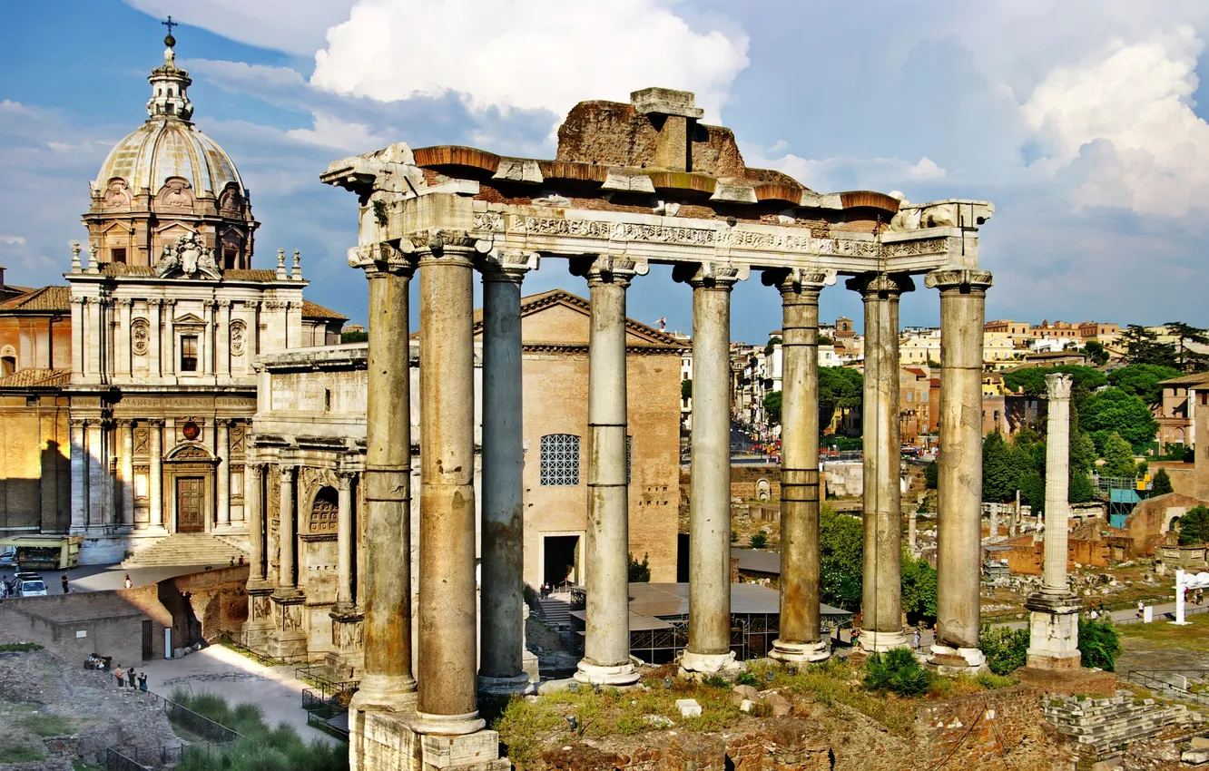 Photo wallpaper area, Rome, Italy, columns, Italy, Rome, Forum Romanum, Arch of Septimius Severus